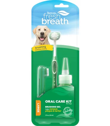 Tropiclean fresh breath oral care kit large