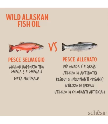 Schesir Wild Alaskan Fish Oil Omega 3 Plus 1 lt