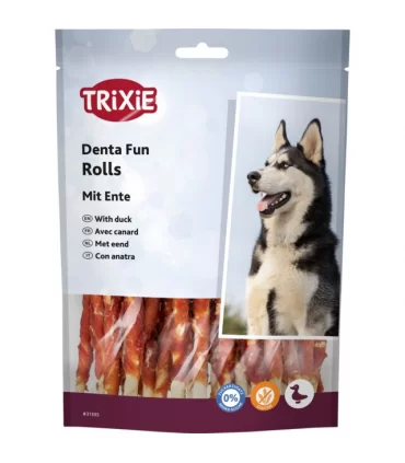 Trixie denta fun 30 x chewing rolls anatra 240 gr