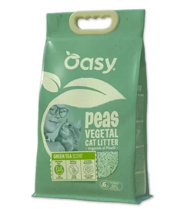 Oasy Lettiera Vegetale PISELLI GREEN TEA 6 Lt