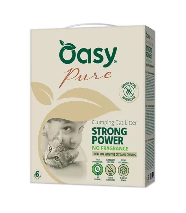 Oasy Lettiera Minerale Pure STRONG POWER NO FRAGRANCE 6 Lt