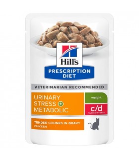 Hill's Prescription Diet gatto c/d urinary stress metabolic 12 buste 85 gr pollo