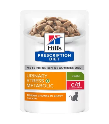 Hill's Prescription Diet gatto c/d urinary stress metabolic 12 buste 85 gr pollo
