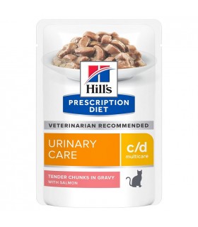 Hill's Prescription Diet gatto c/d urinary care multicare 12 buste 85 gr salmone