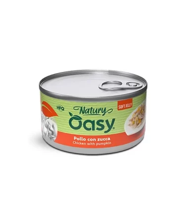 Oasy Wet Cat Natury Soft Jelly POLLO CON ZUCCA Lattina 150 gr