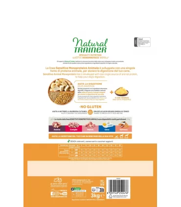 Natural Trainer specialty nutrition cane medium & maxi adult agnello 3 kg