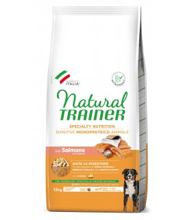 Natural Trainer specialty nutrition cane medium & maxi adult salmone 12 kg