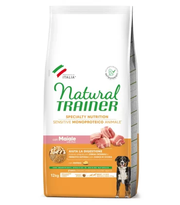 Natural Trainer specialty nutrition cane medium & maxi adult maiale 12 kg