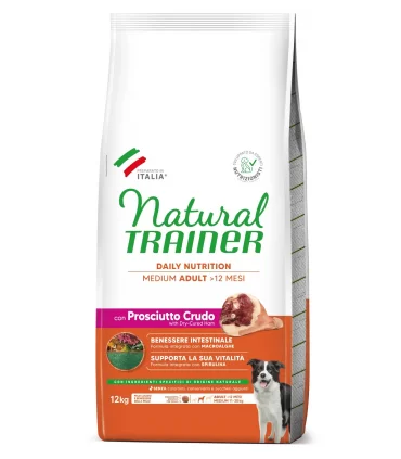 Natural Trainer daily nutrition cane Medium adult prosciutto crudo 12 kg