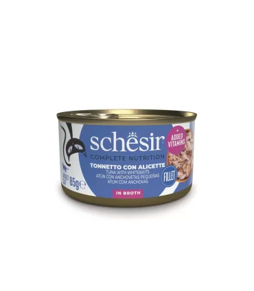 Schesir gatto tonnetto con alicette al naturale 85 gr