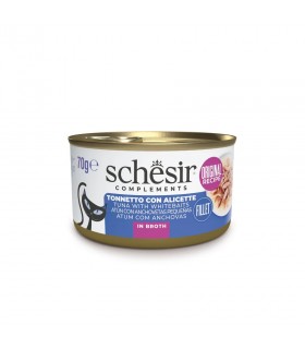 Schesir gatto tonnetto con alicette in brodo di pesce 70 gr