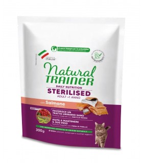 Natural Trainer daily nutrition gatto sterilised adult salmone 300 gr