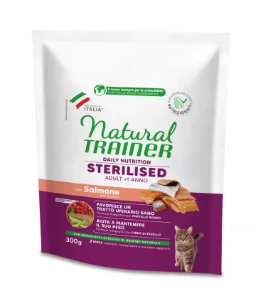 Natural Trainer daily nutrition gatto sterilised adult salmone 300 gr