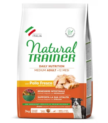 Natural Trainer daily nutrition cane Medium adult pollo fresco 3 kg