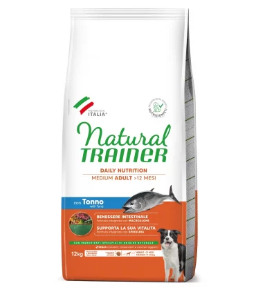 Natural Trainer daily nutrition cane Medium adult tonno 12 kg