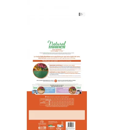 Natural Trainer daily nutrition cane Medium adult tonno 12 kg