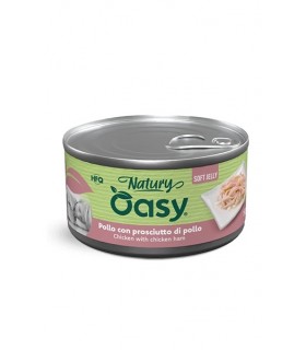 Oasy Wet Dog Natury Soft Jelly POLLO CON PROSCIUTTO DI POLLO Lattina 150 gr