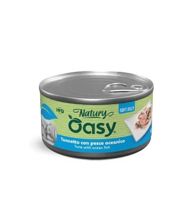 Oasy Wet dog Natury Soft Jelly TONNETTO CON PESCE OCEANICO Lattina 150 gr