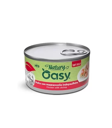Oasy Wet Cat Natury Soft Jelly POLLO CON MAZZANCOLLE Lattina 85 gr
