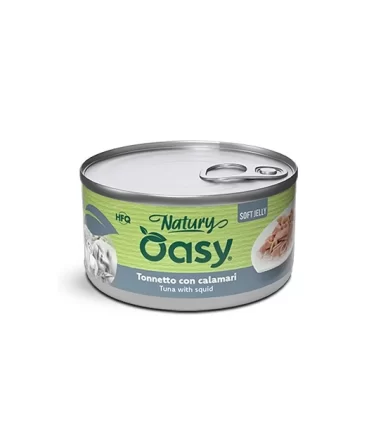 Oasy Wet Cat Natury Soft Jelly TONNETTO CON CALAMARI Lattina 150 gr