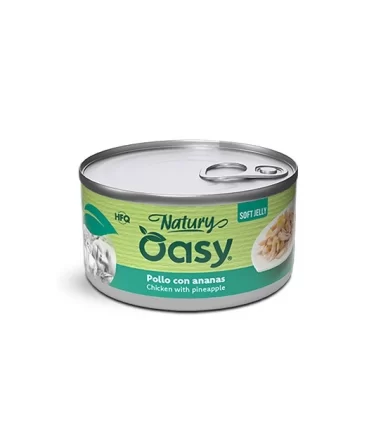 Oasy Wet Cat Natury Soft Jelly POLLO CON ANANAS Lattina 150 gr