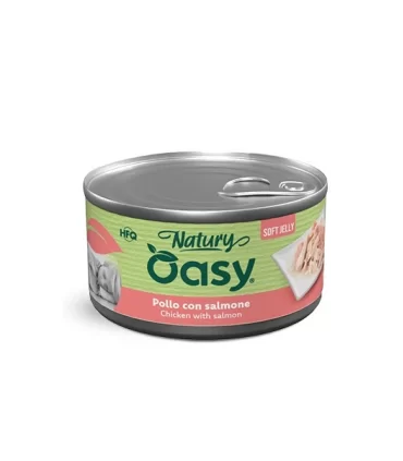 Oasy Wet Dog Natury Soft Jelly POLLO CON SALMONE Lattina 150 gr