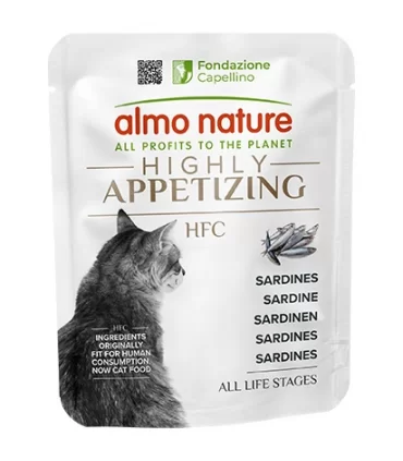 Almo nature hfc gatto highly appetizing sardine bustina 50 gr