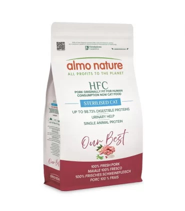Almo nature hfc our best gatto adult sterilizzato maiale 1,2 kg