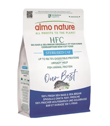 Almo nature hfc our best gatto adult sterilizzato spigola e orata 300 gr