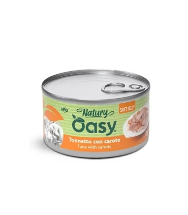 Oasy Wet Cat Natury Soft Jelly TONNETTO CON CAROTE Lattina 150 gr