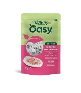 Oasy Wet Cat Natury Soft Jelly TONNETTO CON SALMONE bustina 70 gr