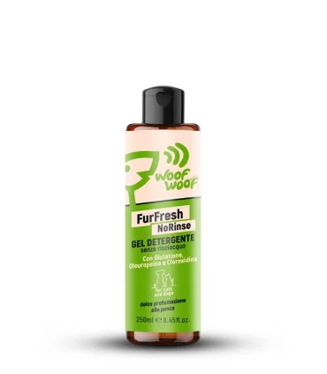 Woof Woof Wellness FurFresh NoRinse gel detergente Cane Gatto 250 ml