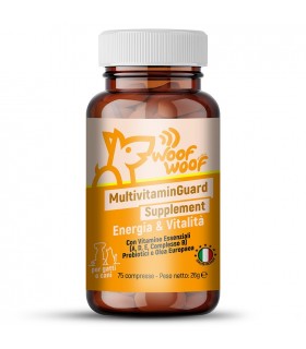 Woof Woof Wellness MultivitaminGuard Supplement Cane Gatto 75 Compresse