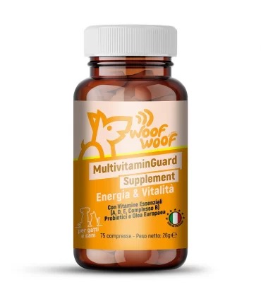 Woof Woof Wellness MultivitaminGuard Supplement Cane Gatto 75 Compresse