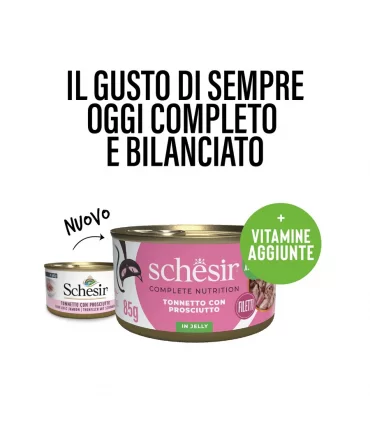 Schesir gatto jelly tonnetto con prosciutto 85 gr