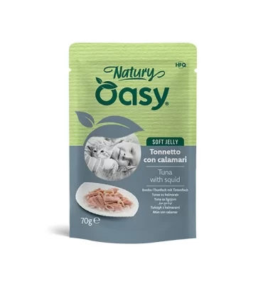 Oasy Wet Cat Natury Soft Jelly TONNETTO CON CALAMARI bustina 70 gr