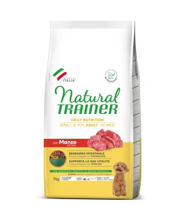 Natural Trainer daily nutrition cane small&toy adult manzo 7 kg