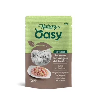 Oasy Wet Cat Natury Soft Jelly TONNETTO CON VONGOLE bustina 70 gr
