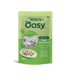 Oasy Wet Cat Natury Soft Jelly POLLO CON VERDURE bustina 70 gr