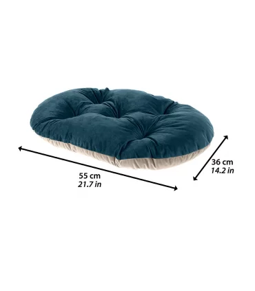 Ferplast prince 55/4 cuscino blu e beige