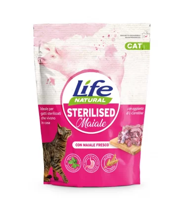 Life cat sterilized con maiale fresco 800 gr
