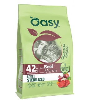 Oasy original cat adult sterilized manzo 1,5 kg
