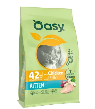 Oasy original cat kitten pollo 1,5 kg