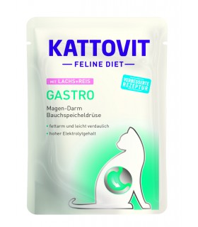Kattovit Gatto Gastro Salmone e Riso busta 85 gr
