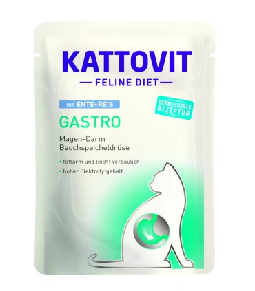 Kattovit Gatto Gastro Anatra e Riso busta 85 gr