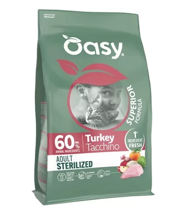 Oasy superior formula gatto adult sterilized tacchino 1,5 kg