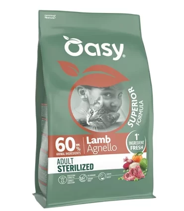 Oasy superior formula gatto adult sterilized agnello 300 gr