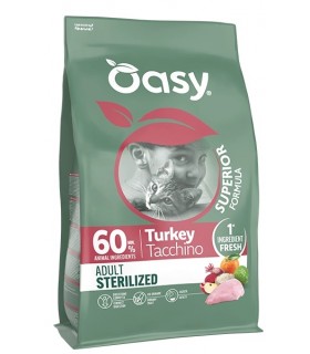 Oasy superior formula gatto adult sterilized tacchino 300 gr