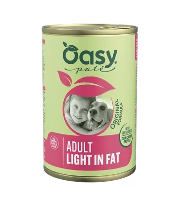 Oasy cane adult lifestage light in fat pate umido 400 gr