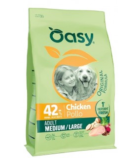 Oasy original formula cane adult medium large pollo 10 kg